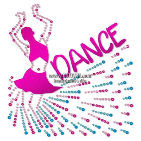 Folk Dance Life Bling Sequin Holofoil Heat Transfer